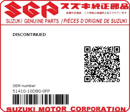 Product image: Suzuki - 51410-10DB0-0FP - DISCONTINUED  0
