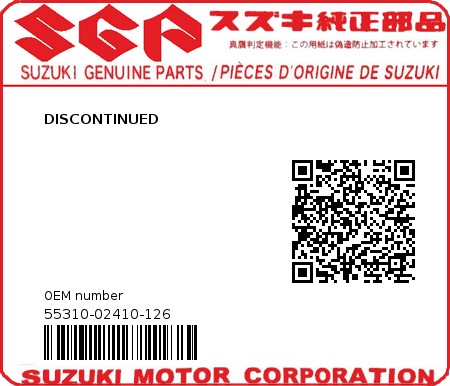 Product image: Suzuki - 55310-02410-126 - DISCONTINUED  0