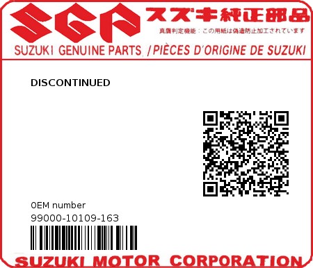 Product image: Suzuki - 99000-10109-163 - DISCONTINUED  0