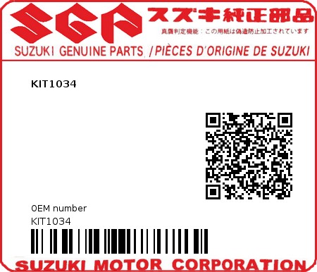 Product image: Suzuki - KIT1034 - KIT1034  0
