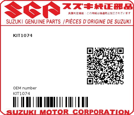 Product image: Suzuki - KIT1074 - KIT1074  0