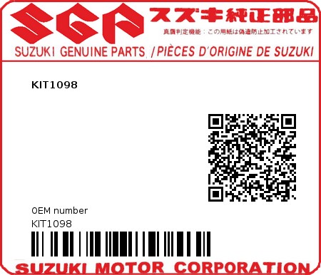 Product image: Suzuki - KIT1098 - KIT1098  0