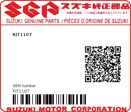 Product image: Suzuki - KIT1107 - KIT1107  0