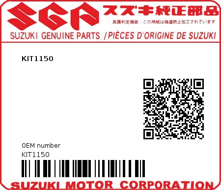 Product image: Suzuki - KIT1150 - KIT1150  0