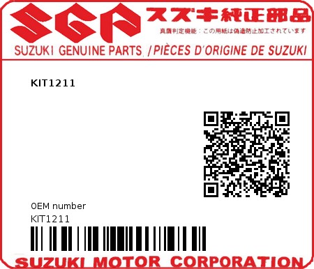 Product image: Suzuki - KIT1211 - KIT1211  0