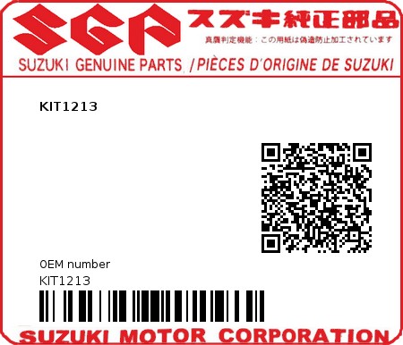 Product image: Suzuki - KIT1213 - KIT1213  0