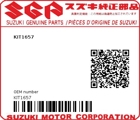 Product image: Suzuki - KIT1657 - KIT1657  0
