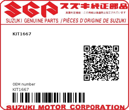 Product image: Suzuki - KIT1667 - KIT1667  0
