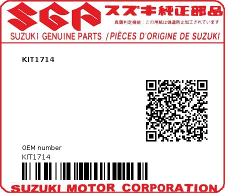 Product image: Suzuki - KIT1714 - KIT1714  0
