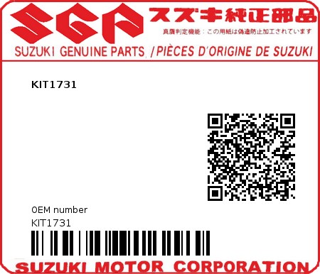 Product image: Suzuki - KIT1731 - KIT1731  0