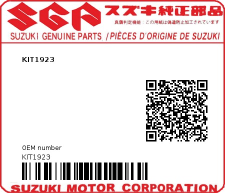 Product image: Suzuki - KIT1923 - KIT1923  0