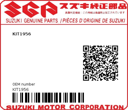 Product image: Suzuki - KIT1956 - KIT1956  0