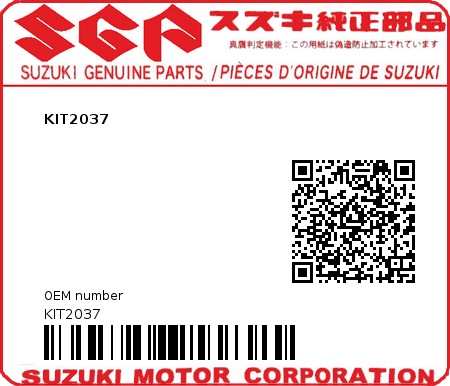 Product image: Suzuki - KIT2037 - KIT2037  0