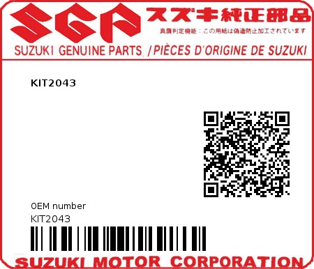 Product image: Suzuki - KIT2043 - KIT2043  0