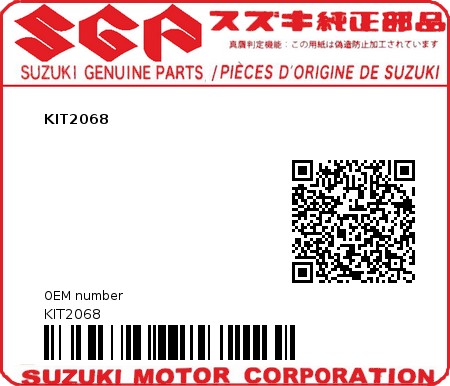 Product image: Suzuki - KIT2068 - KIT2068  0