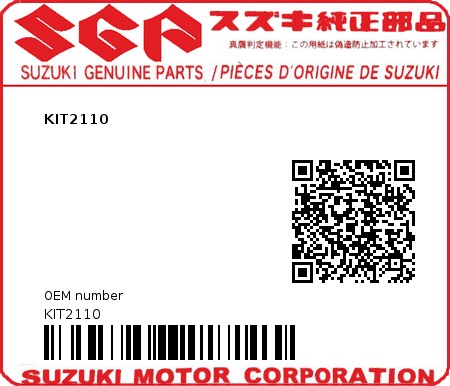 Product image: Suzuki - KIT2110 - KIT2110  0