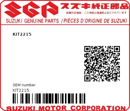 Product image: Suzuki - KIT2215 - KIT2215  0