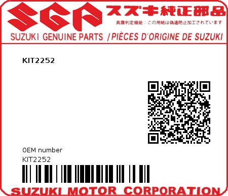 Product image: Suzuki - KIT2252 - KIT2252  0