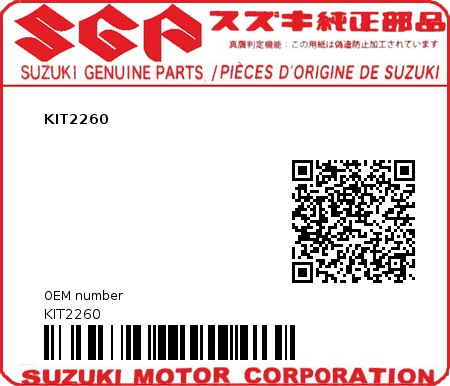 Product image: Suzuki - KIT2260 - KIT2260  0