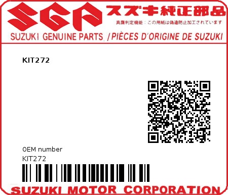 Product image: Suzuki - KIT272 - KIT272  0
