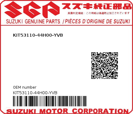 Product image: Suzuki - KIT53110-44H00-YVB - KIT53110-44H00-YVB  0