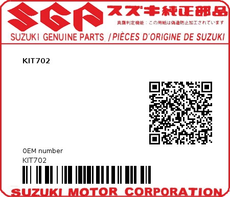 Product image: Suzuki - KIT702 - KIT702  0