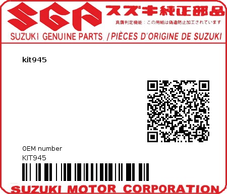 Product image: Suzuki - KIT945 - kit945  0