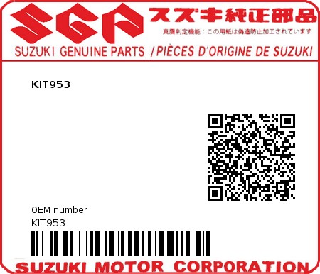 Product image: Suzuki - KIT953 - KIT953  0