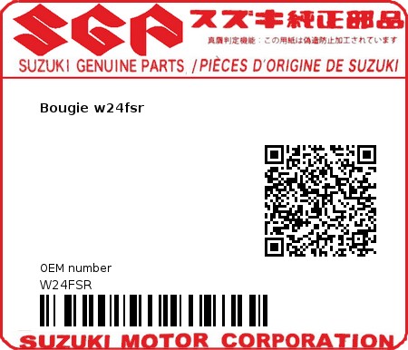 Product image: Suzuki - W24FSR - Bougie w24fsr  0