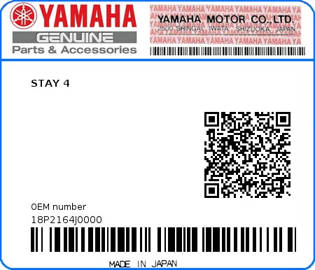 Product image: Yamaha - 18P2164J0000 - STAY 4  0