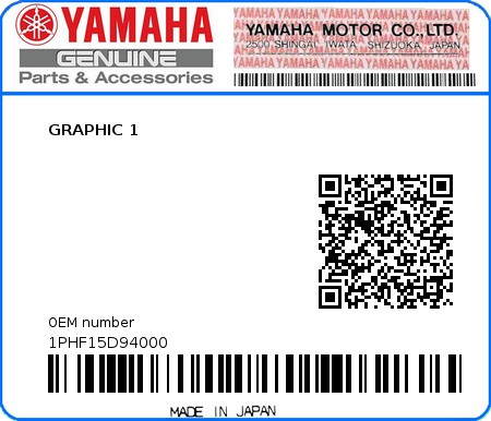 Product image: Yamaha - 1PHF15D94000 - GRAPHIC 1  0