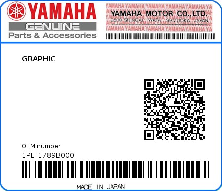Product image: Yamaha - 1PLF1789B000 - GRAPHIC  0