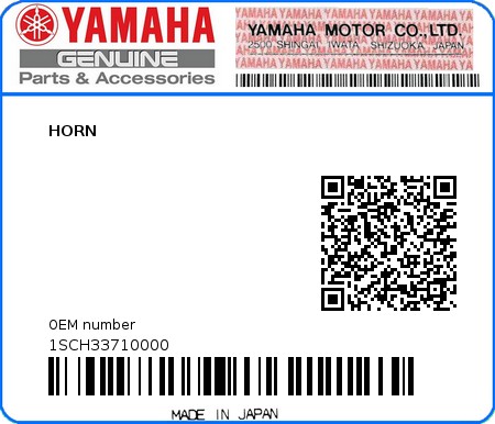 Product image: Yamaha - 1SCH33710000 - HORN  0