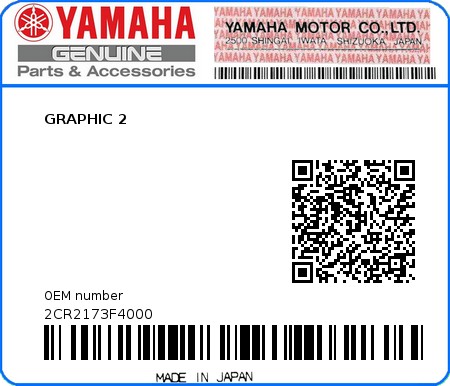 Product image: Yamaha - 2CR2173F4000 - GRAPHIC 2  0