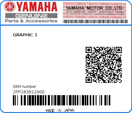 Product image: Yamaha - 2PP283912000 - GRAPHIC 1  0