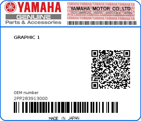 Product image: Yamaha - 2PP283913000 - GRAPHIC 1  0