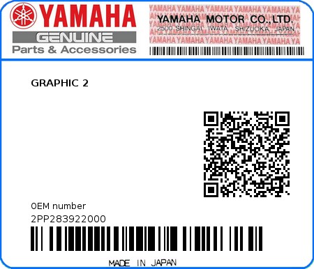 Product image: Yamaha - 2PP283922000 - GRAPHIC 2  0