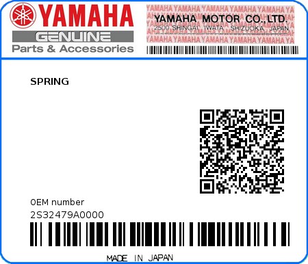 Product image: Yamaha - 2S32479A0000 - SPRING  0
