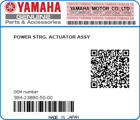 Product image: Yamaha - 3B4-238B0-50-00 - POWER STRG. ACTUATOR ASSY  0