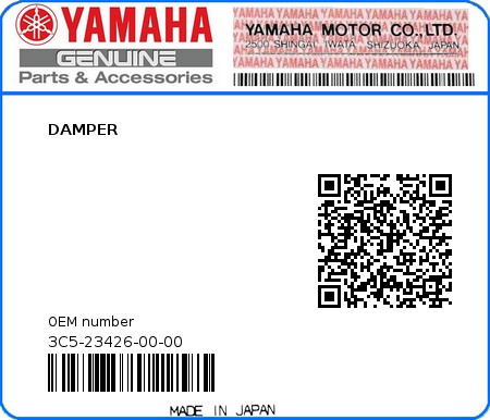 Product image: Yamaha - 3C5-23426-00-00 - DAMPER  0