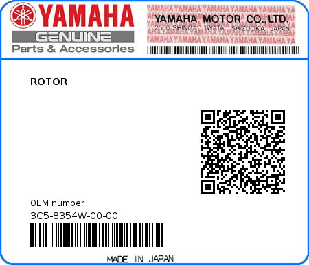 Product image: Yamaha - 3C5-8354W-00-00 - ROTOR  0