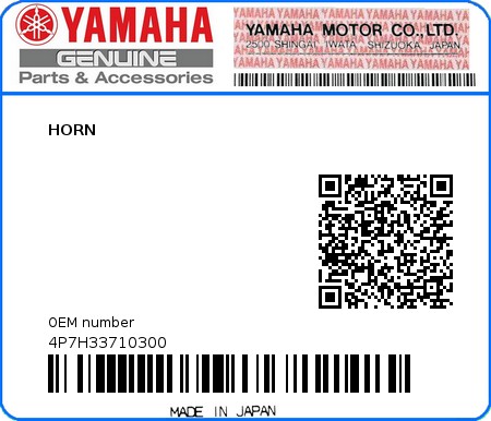 Product image: Yamaha - 4P7H33710300 - HORN  0
