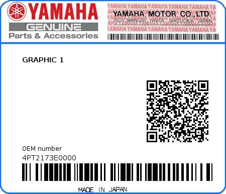 Product image: Yamaha - 4PT2173E0000 - GRAPHIC 1  0