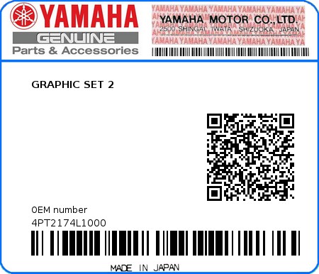 Product image: Yamaha - 4PT2174L1000 - GRAPHIC SET 2  0