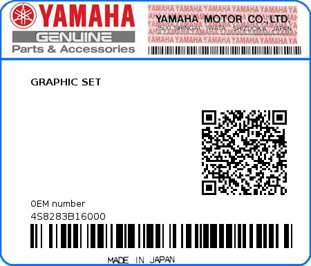Product image: Yamaha - 4S8283B16000 - GRAPHIC SET  0