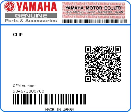 Product image: Yamaha - 904671880700 - CLIP  0