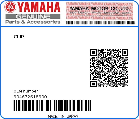 Product image: Yamaha - 904672618900 - CLIP  0