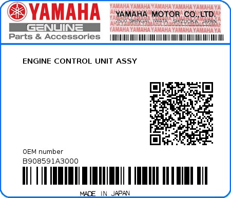 Product image: Yamaha - B908591A3000 - ENGINE CONTROL UNIT ASSY  0