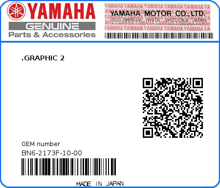 Product image: Yamaha - BN6-2173F-10-00 - .GRAPHIC 2  0