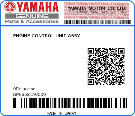 Product image: Yamaha - BP88591A0000 - ENGINE CONTROL UNIT ASSY  0